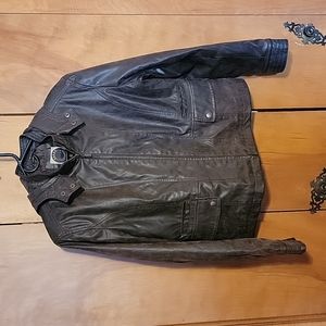 Giacca faux leather jacket mens XL ?